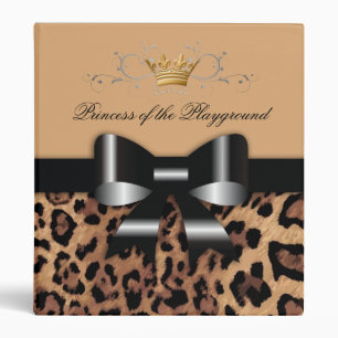 311 Bow-licious Leopard Black & Brown Binder