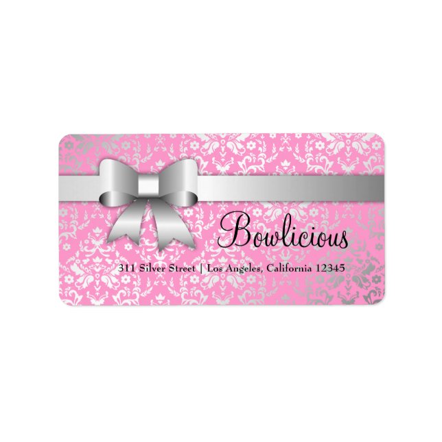 311 Bow-Licious Silver Label Dazzling Damask Pink (Front)