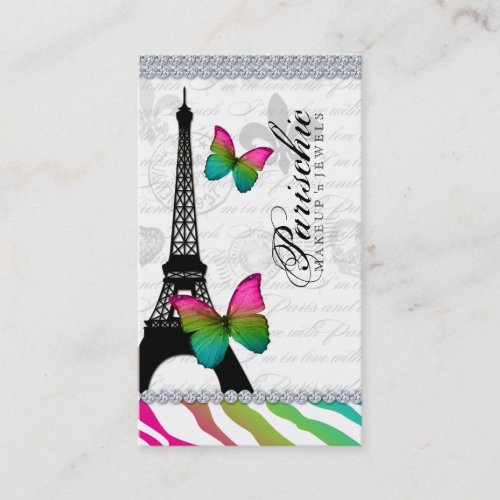 Butterfly Business Card Paris Eiffel Tower