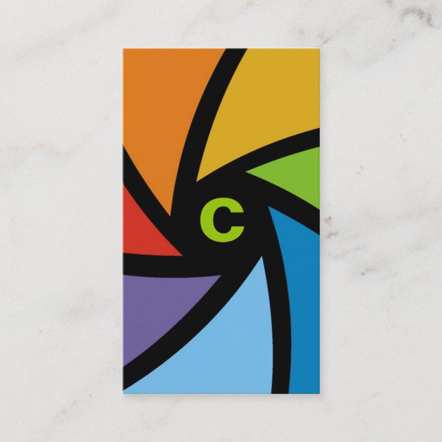 311-CAMERA READY | COLORFUL GREEN BUSINESS CARD (Front)