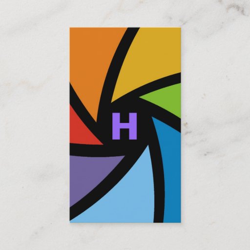 Customizable 311-CAMERA READY | COLORFUL PURPLE BUSINESS CARD