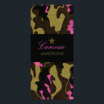 311 Camo Star Pink Rack Card<br><div class="desc">Design by Jill McAmis, copyright 2012.</div>