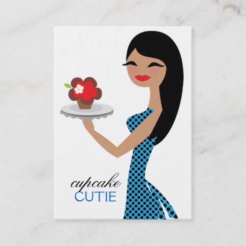 311 Candie the Cupcake Cutie Blue Black Straight Business Cards