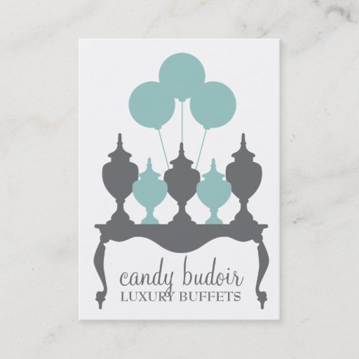 Customizable 311 Candy Budoir Robin Blue Gray Business Card