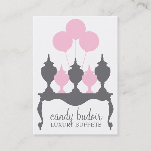 311 Candy Buffet Pink Gray Business Card