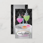 311-Candy Caterer | Black Business Card (Front/Back)