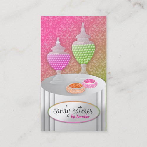 311-Candy Caterer _Candy Only Lollipop Fade Business Card Template