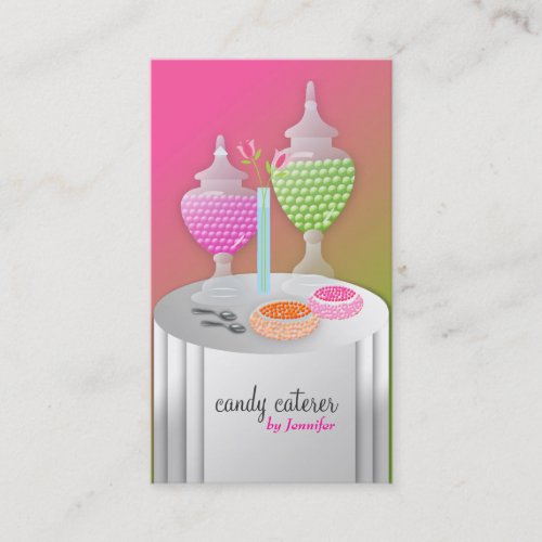 311-Candy Caterer Version 2 Lollipop Fade Business Card Template