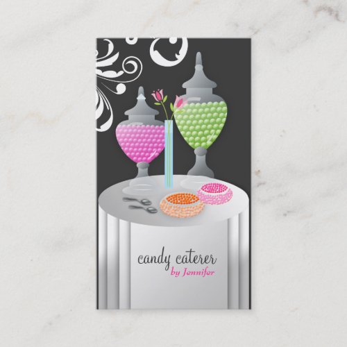 311-Candy Caterer Version 2 Swanky Swirls Business Card Templates