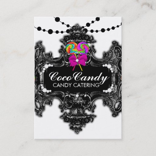 Customizable 311 Candy Wonderland Black White Media Icons Business Card Template
