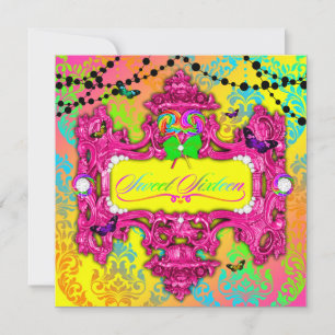 311 Candy Wonderland Pink Sweet 16 Invitation