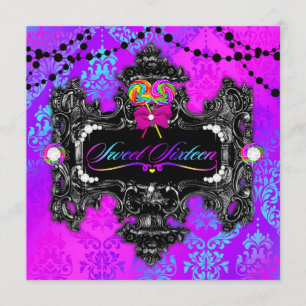 311 Candy Wonderland Sweet 16 Invitation