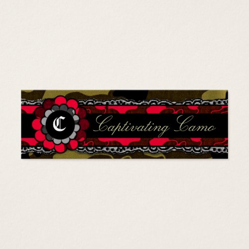 311 Captivating Camo Racy Red Business Card