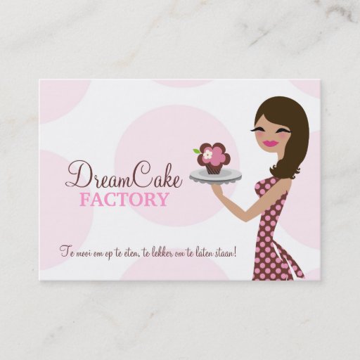 Customizable 311 Carlie the Cupcake Cutie Brunette BusinessCard Business Cards