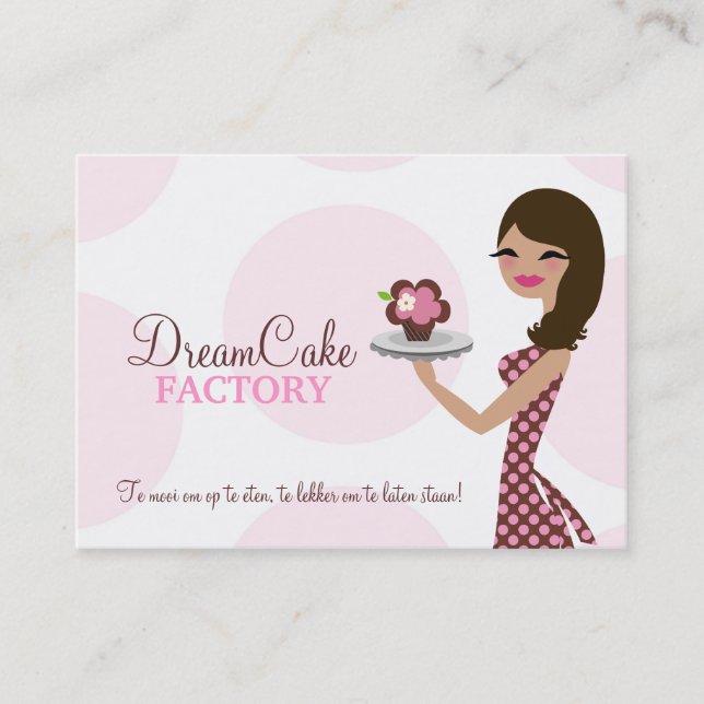 311 Carlie the Cupcake Cutie Brunette BusinessCard Business Card (Front)