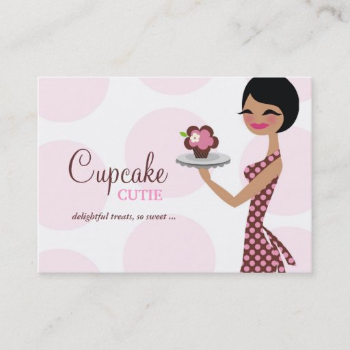 Customizable 311 Carlie the Cupcake Cutie Chubby Business Card