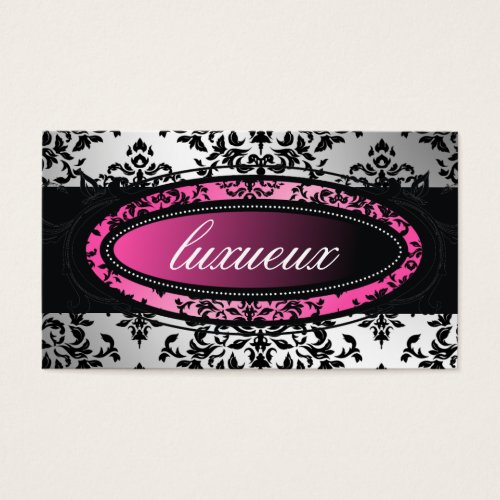 311 C'est Luxueux La Femme Faux Silver Business Card Template