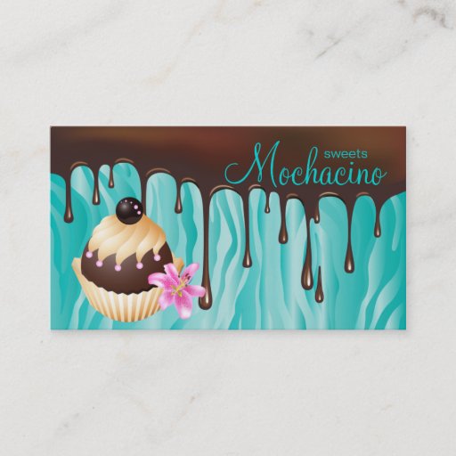 Customizable Chocolate Business Card Bakery Cupcake