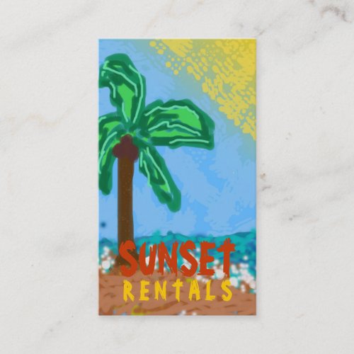 311-CHRISTY'S BEACH | ORANGE BUSINESS CARD TEMPLATE