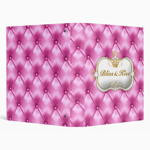 311 Ciao Bella Bliss Pink Tuft 3 Ring Binder