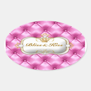 311 Ciao Bella Bliss Pink Tuft Oval Sticker