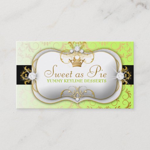 Customizable 311-Ciao Bella Golden Divine Keylime Business Card