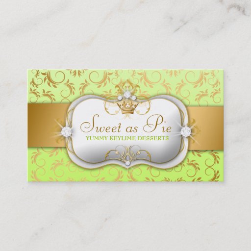 Customizable 311-Ciao Bella Golden Divine Keylime Business Card Templates