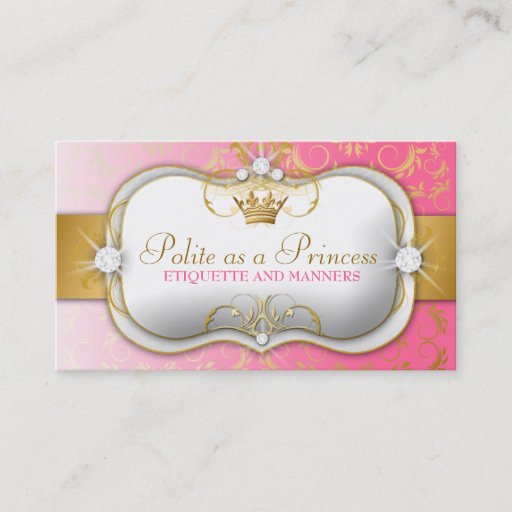 Customizable 311 Ciao Bella Golden Divine Pink Business Card Templates