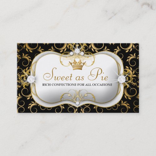 311-Ciao Bella Golden Divine Rich Black Business Cards