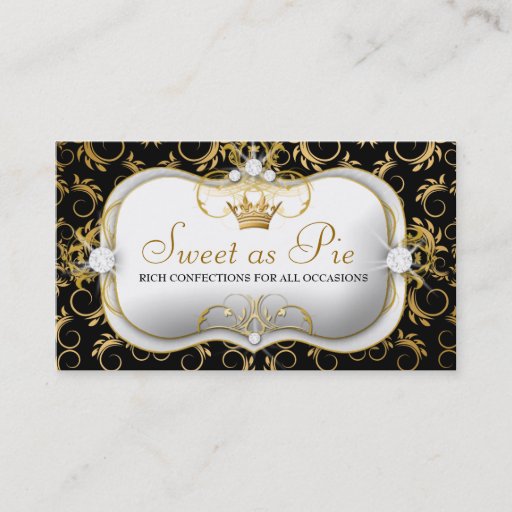 Customizable 311-Ciao Bella Golden Divine Rich Black Business Cards