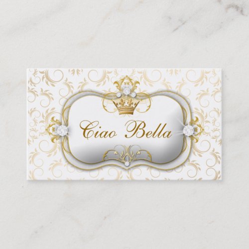 311 Ciao Bella Golden White Divine Business Cards