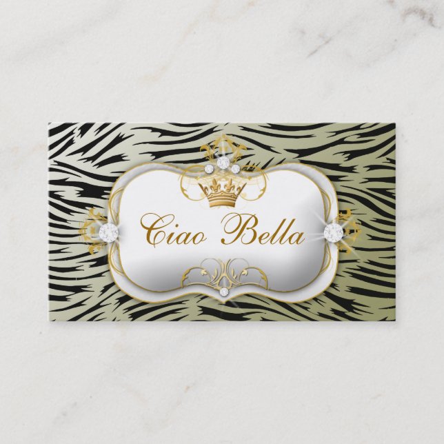 311 Ciao Bella Hip Zebra Moss Business Card (Front)