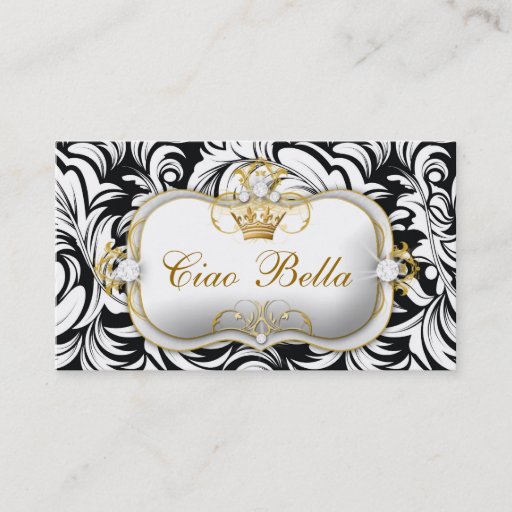 Customizable 311 Ciao Bella Lavish Background Business Card