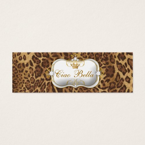 311-Ciao Bella Leopard Business Card Template