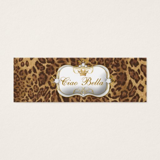 Customizable 311-Ciao Bella Leopard Business Card Template