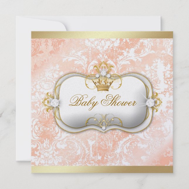 311 Ciao Bella "Peaches & Cream" Vintage Chic Invitation (Front)