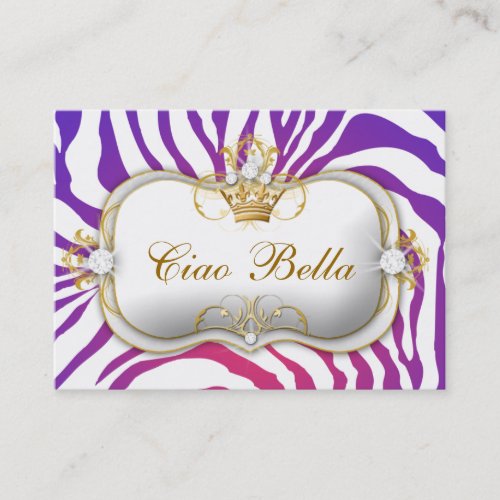 311-Ciao Bella Purple Fade Appointment Card Business Card