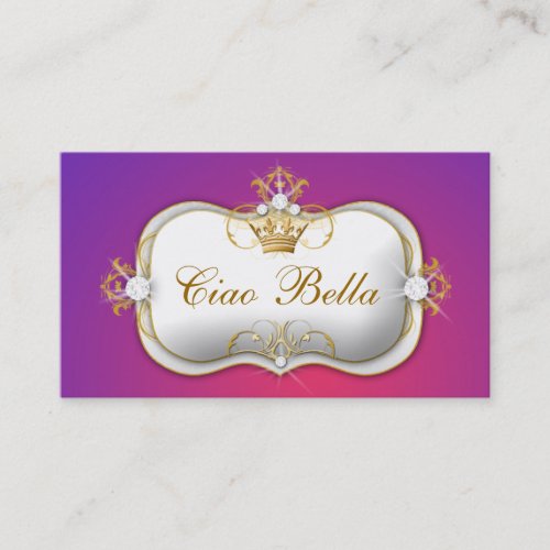 311 Ciao Bella Purple Fade Business Card Template