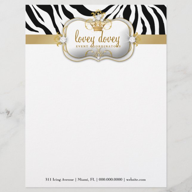 311 Ciao Bella Zebra Stripes Letterhead (Front)