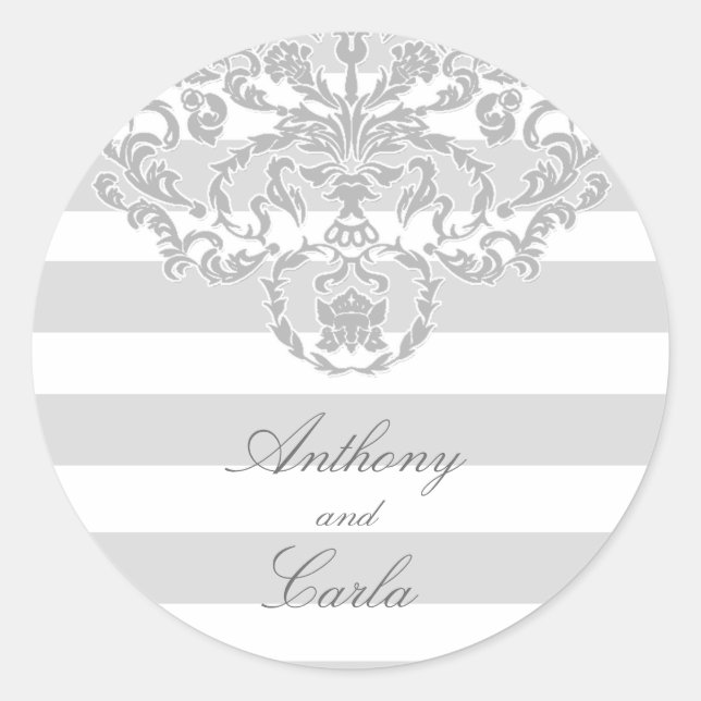 311-Classic Gray Nautical Mile Classic Round Sticker (Front)