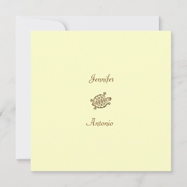311 Coastal Seaturtle Invitation (Front)