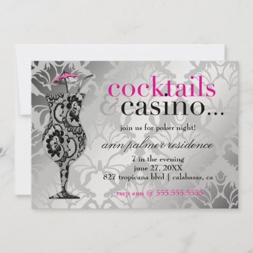 311 Cocktails  Casino Lace Invitation