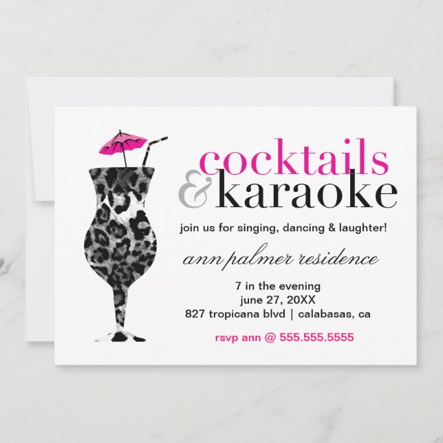 311 Cocktails & Karaoke Invitation (Front)
