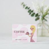 311 Coffee Cutie Blonde Wavy Business Card (Standing Front)