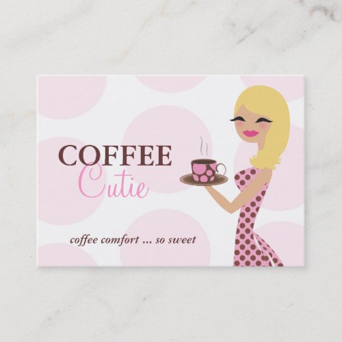 311 Coffee Cutie Blonde Wavy Business Card