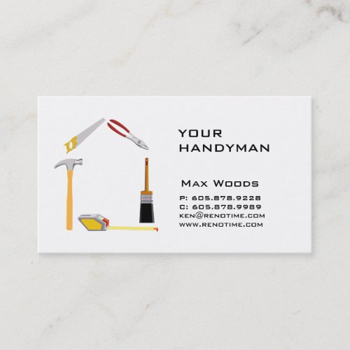 311 Construction Contractor Handyman Business Card
