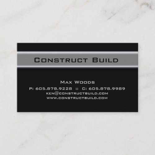 Construction Contractor Metal Business Card 10