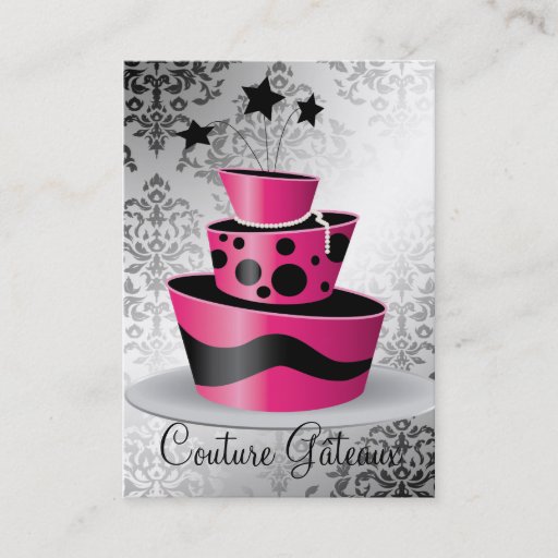 Customizable 311 Couture Gâteaux Punch Card Business Card Templates