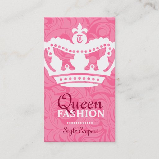 Customizable 311-Crown Couture Monogram Business Cards