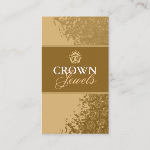 311 CROWN JEWELS GOLD BUSINESS CARD TEMPLATE